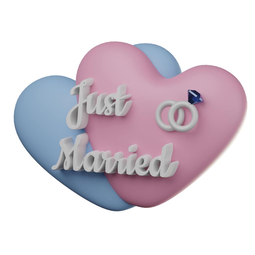 قلبان بداخلهم عبارة للزواج قلبان بداخلهم عبارة للزواج