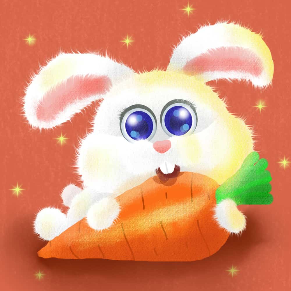 أرنب يمسك جزرة أرنب يمسك جزرة