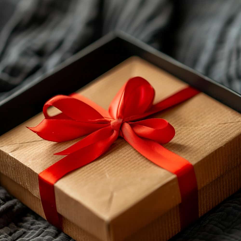 هدية مربوطة بشريطة حمراء هدية مربوطة بشريطة حمراء