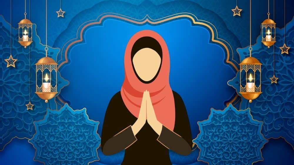 مجسم فتاة ترفع يدها بالدعاء