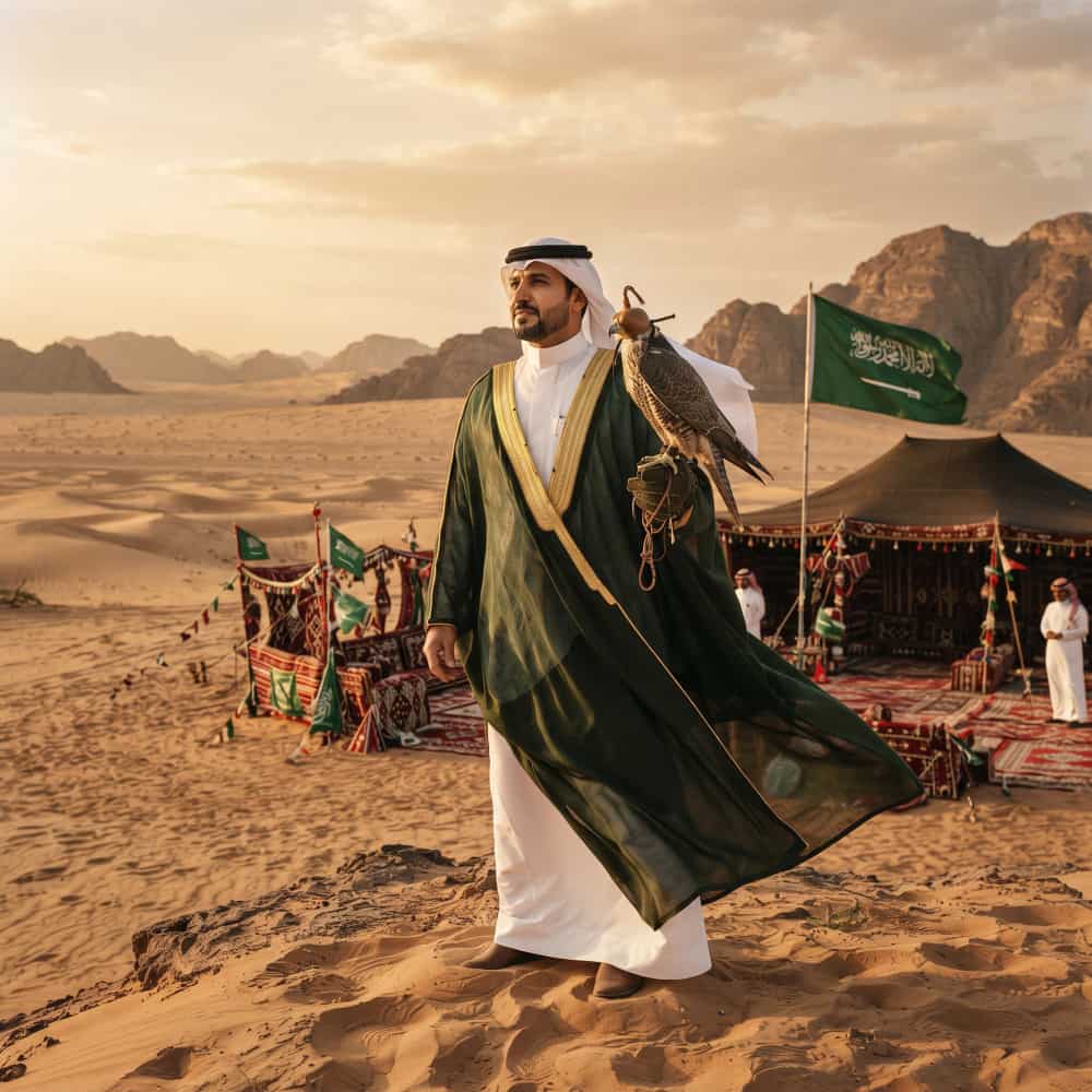 رجل سعودي في الصحراء
