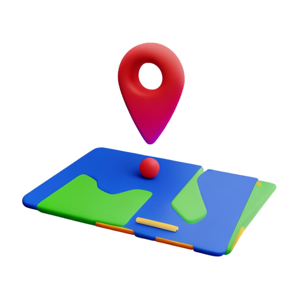 رمز تحديد الموقع فوق هاتف محمول