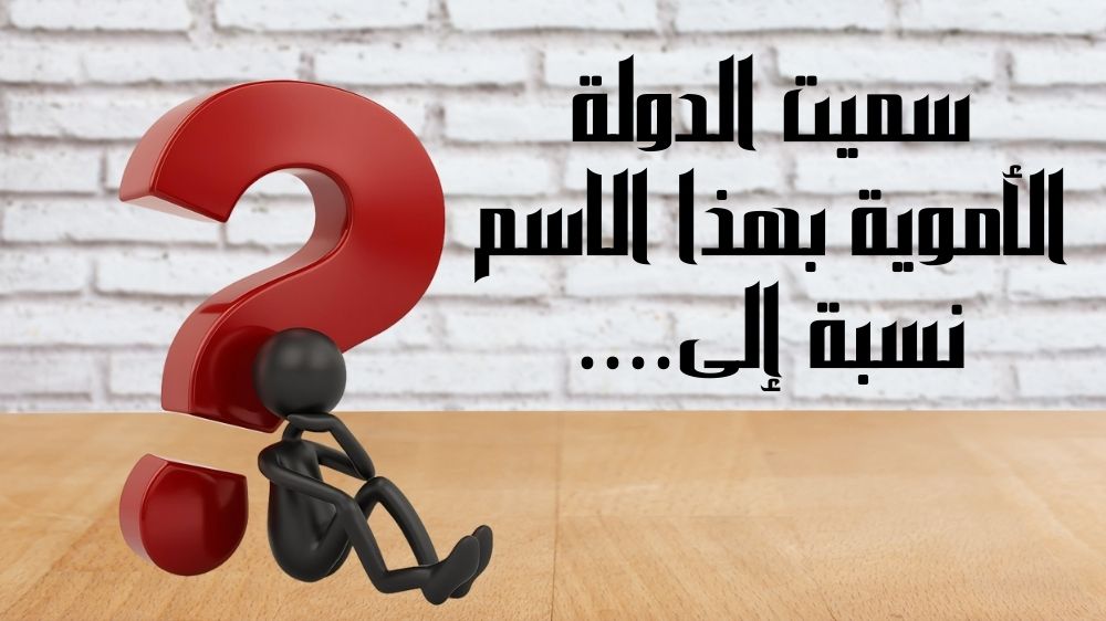 سميت الدولة الأموية بهذا الاسم نسبة إلى....