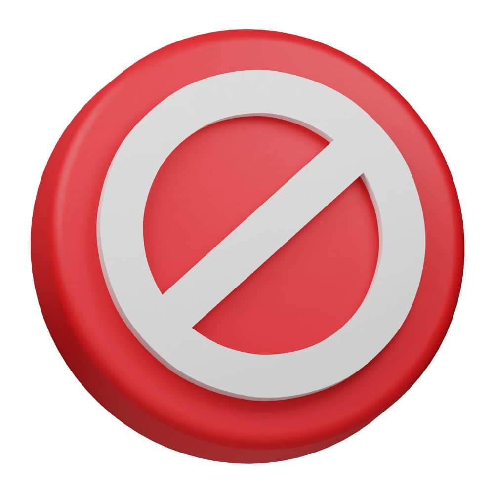 علامة محظورات