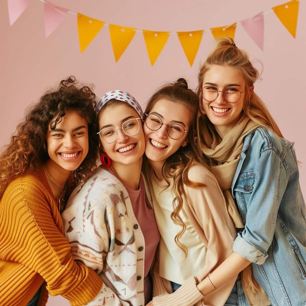 فتيات سعداء