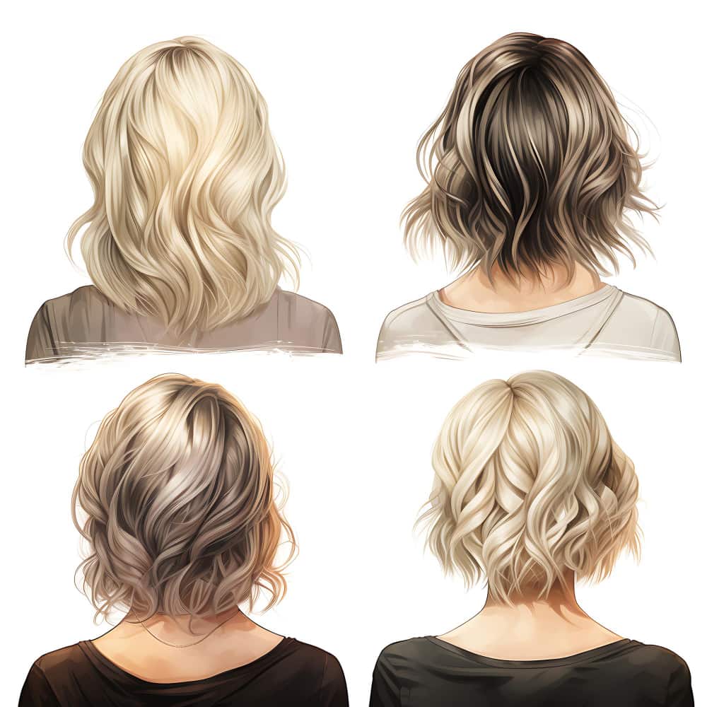 قصة شعر متموج قصير