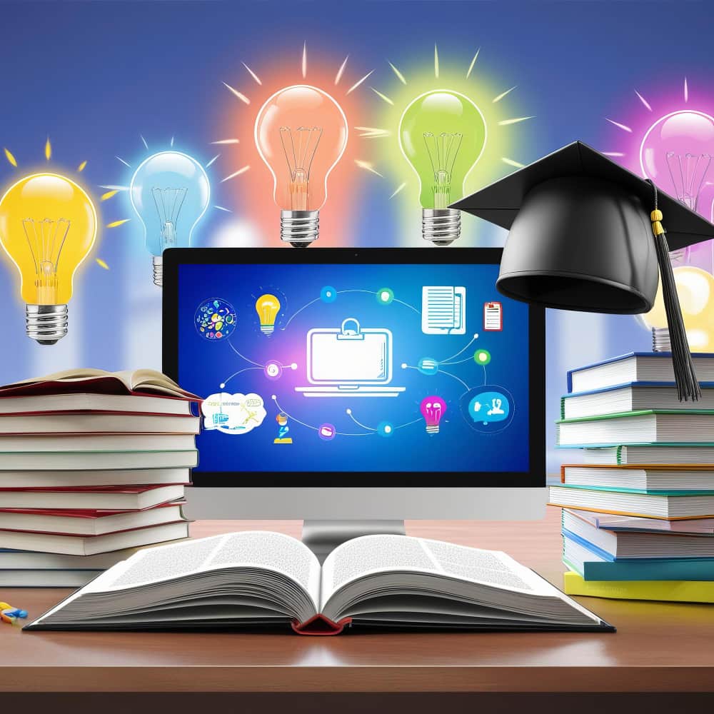 لاب توب وكتب