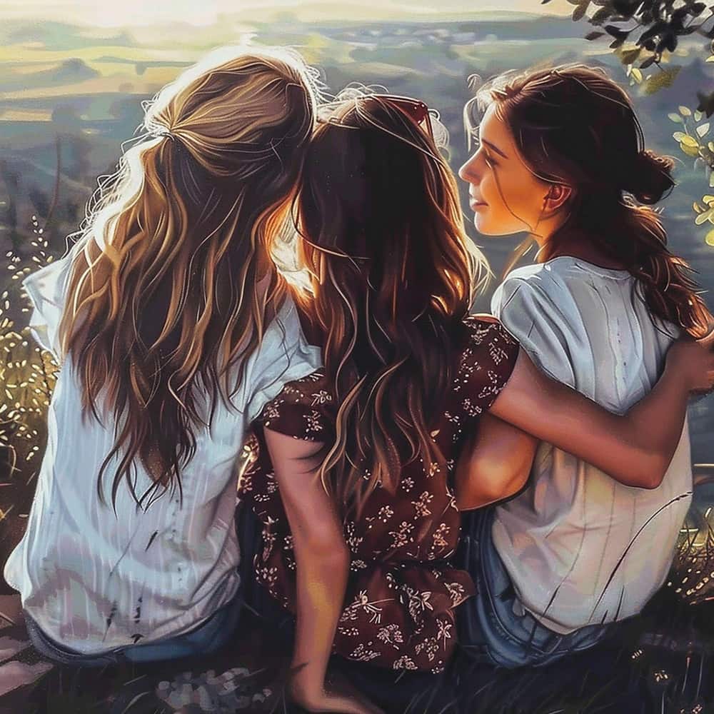 مجموعة بنات أصدقاء