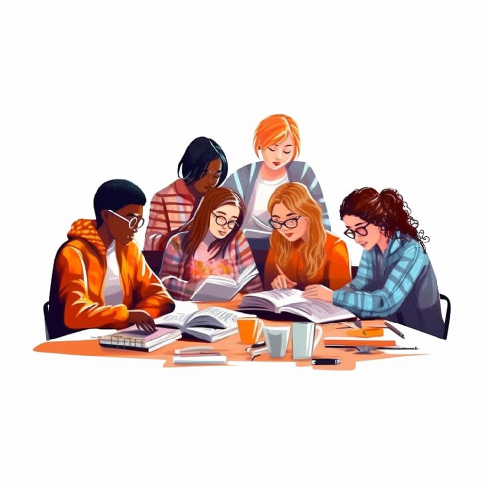 مجموعة من الطلاب تذاكر