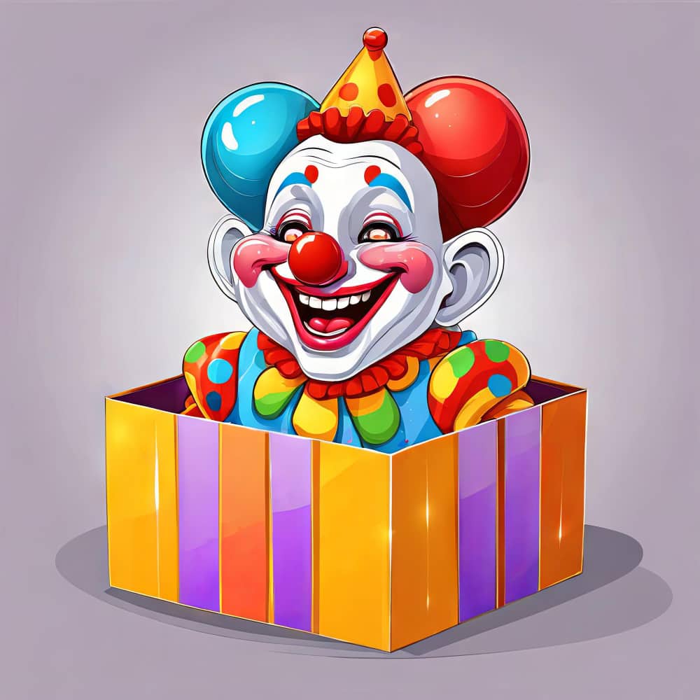 مهرج يخرج من صندوق