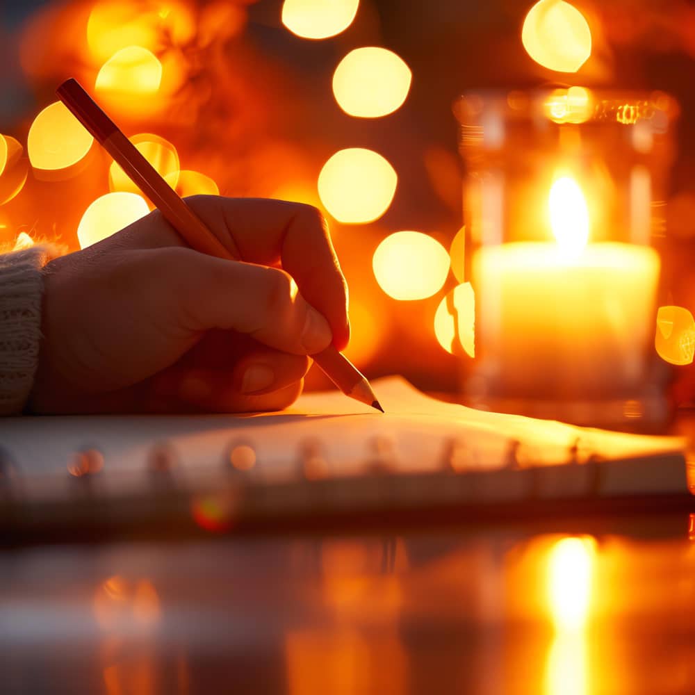 يد تكتب بالقلم