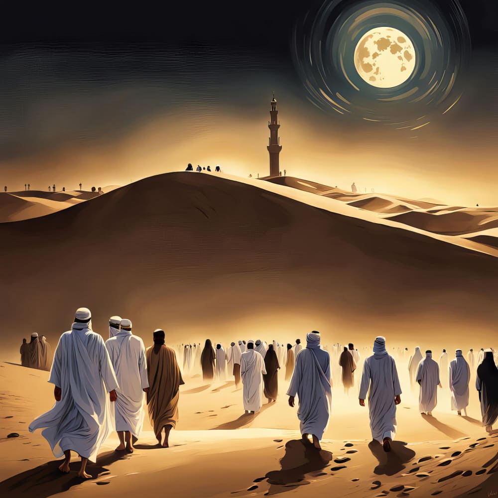 رجال عرب في الصحراء