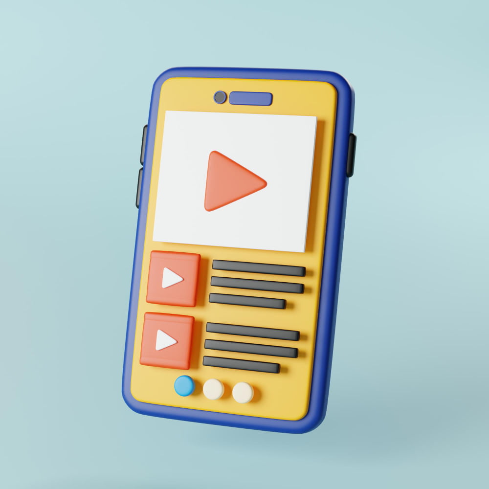 رمز فيديو على هاتف محمول