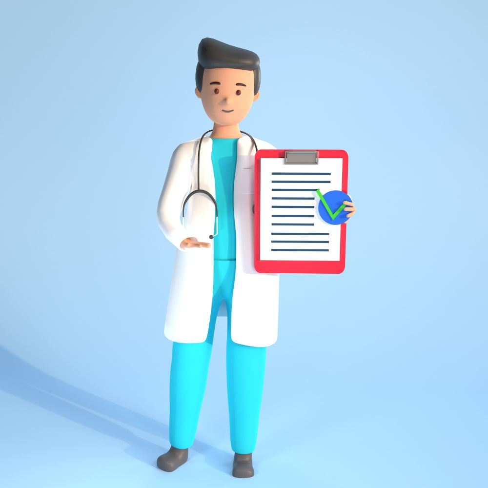 طبيب يحمل تقرير