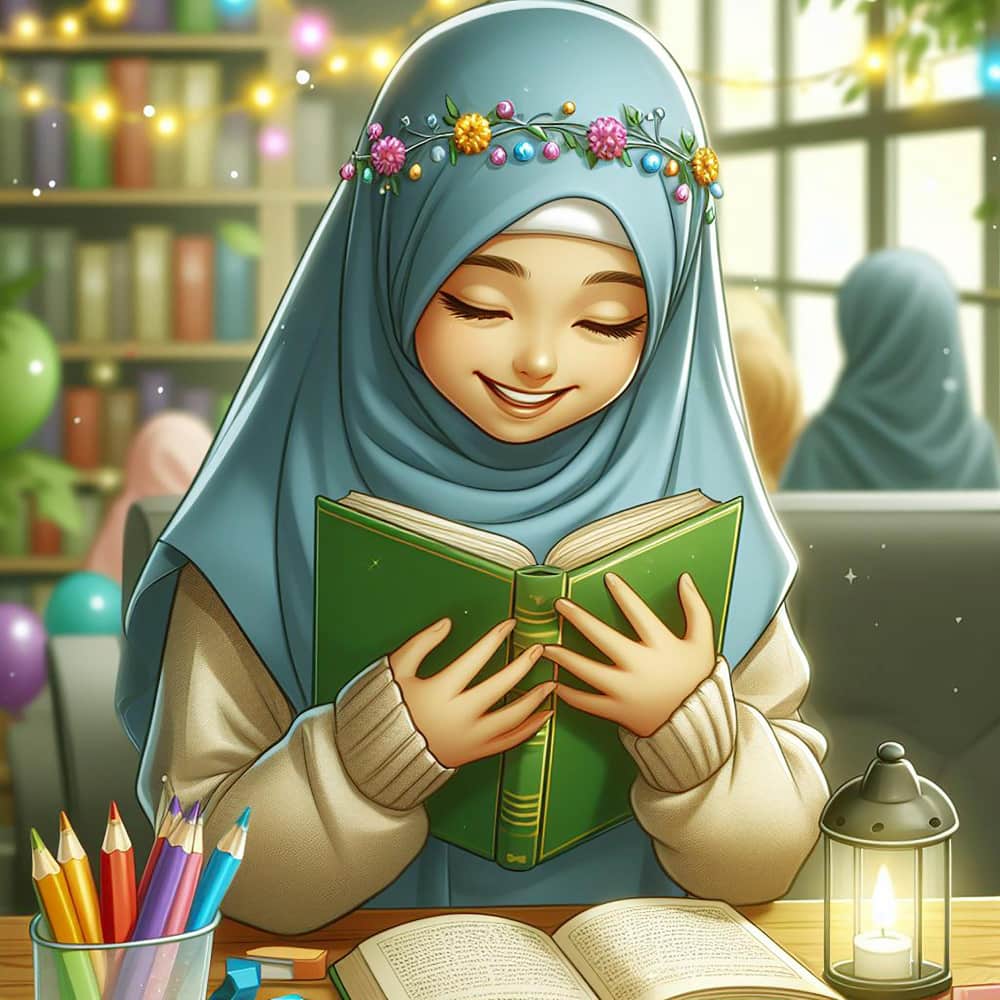 فتاة تقرأ قرآن
