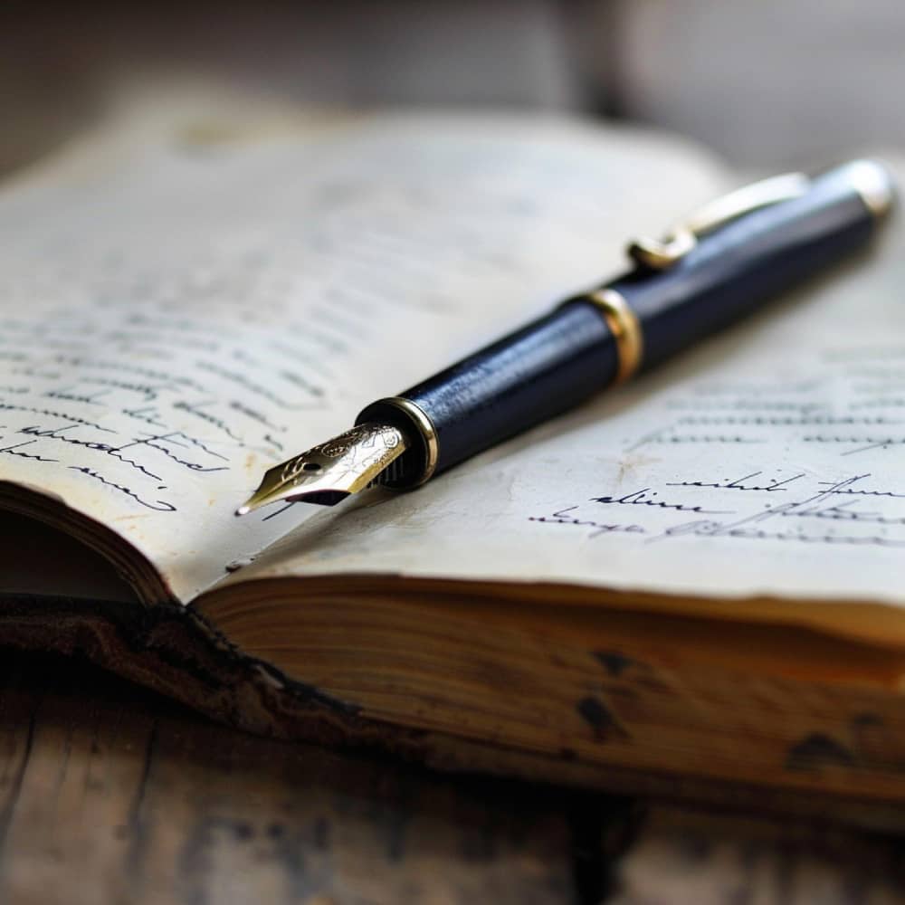 قلم داخل كتاب