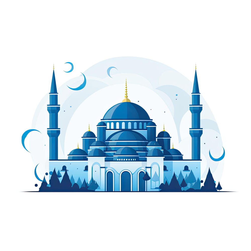 مسجد أزرق اللون