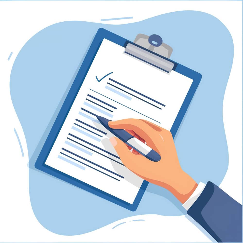 يد تكتب بالقلم على ورقة