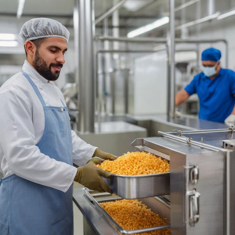 رجل يصنع طعام