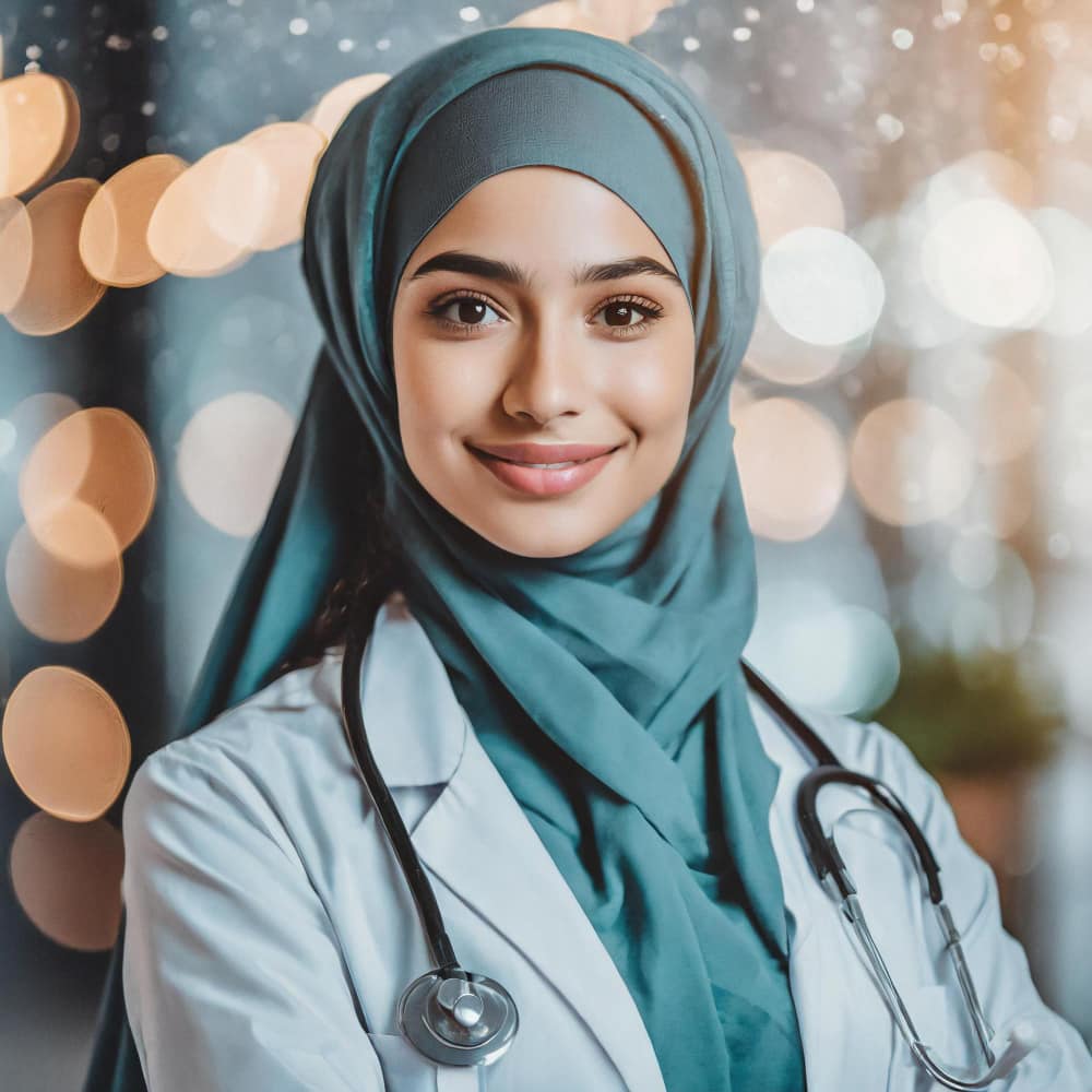 ممرضة ترتدي حجاب