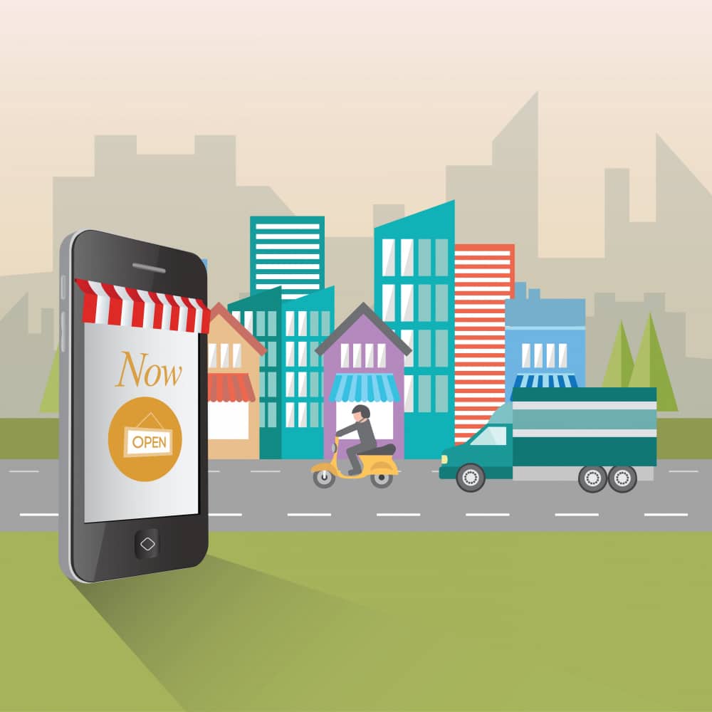 هاتف على هيئة متجر