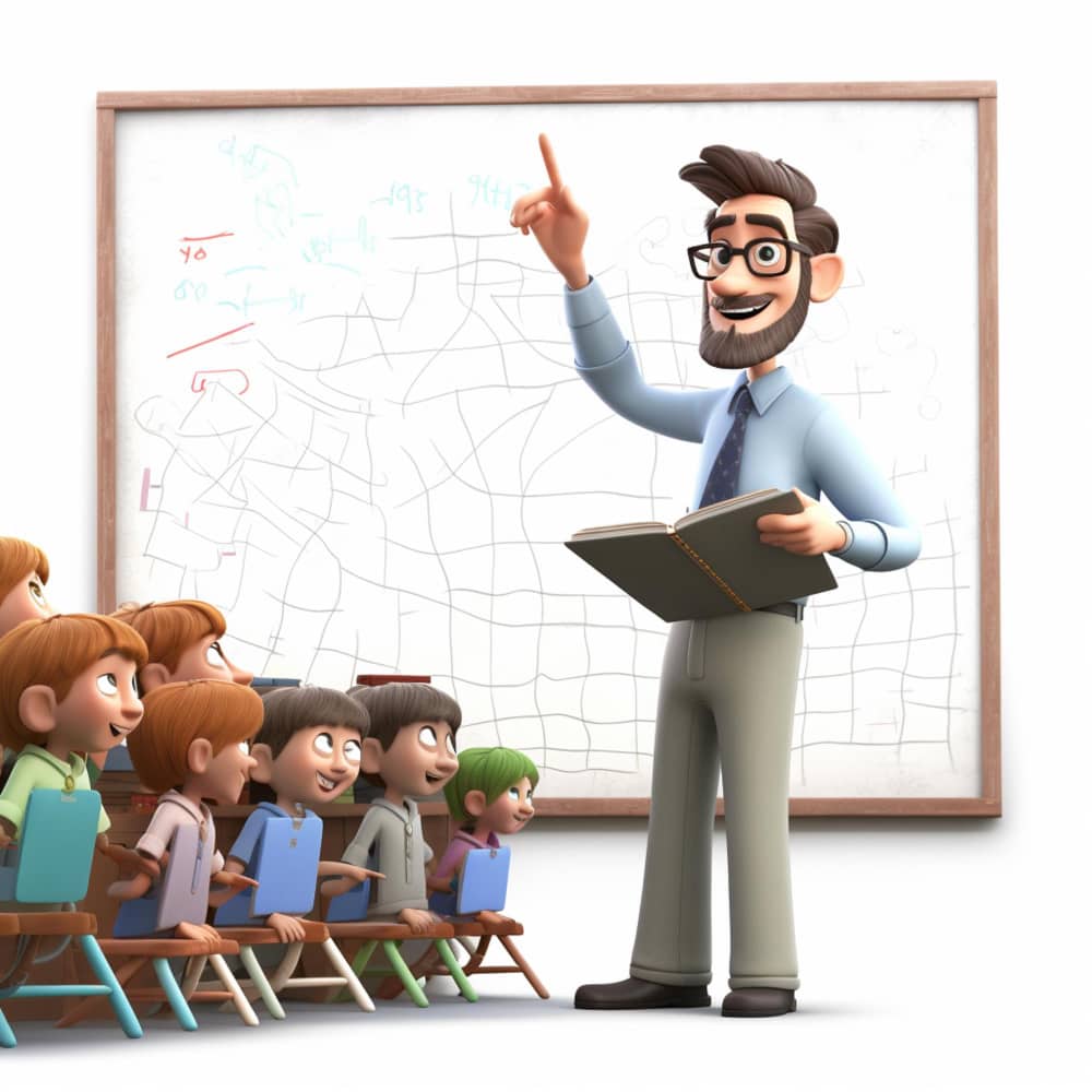 معلم يشرح لطلابه