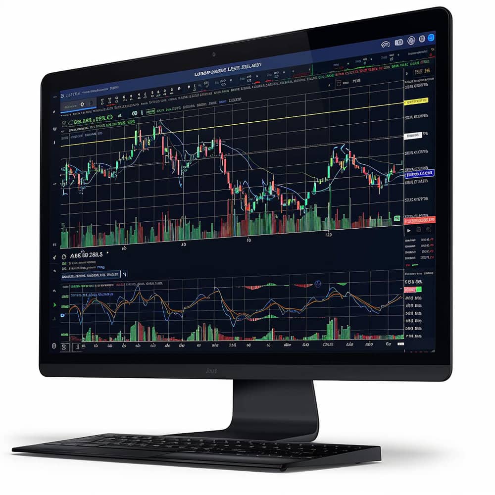 شاشة حاسوب تعرض تداول للأسهم