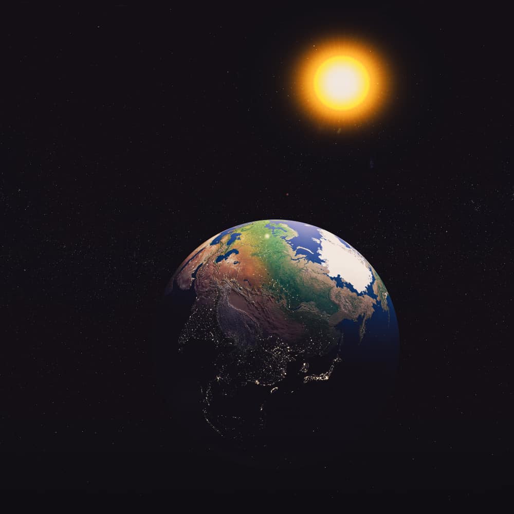 الشمس والأرض