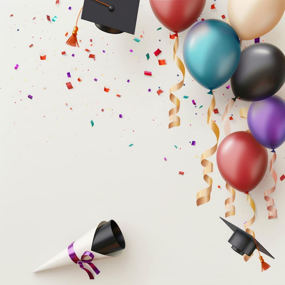بالونات وكاب تخرج