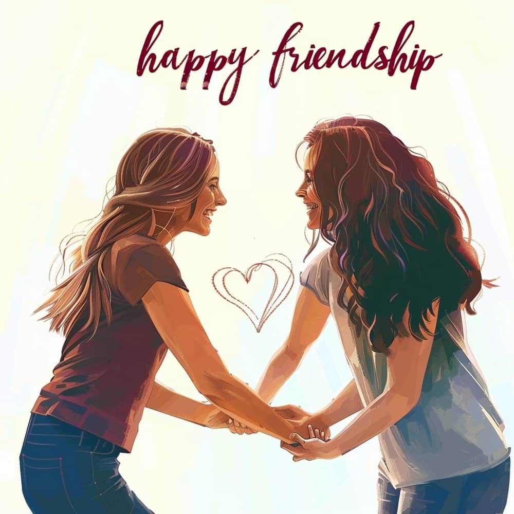 صديقتان سعيدتان