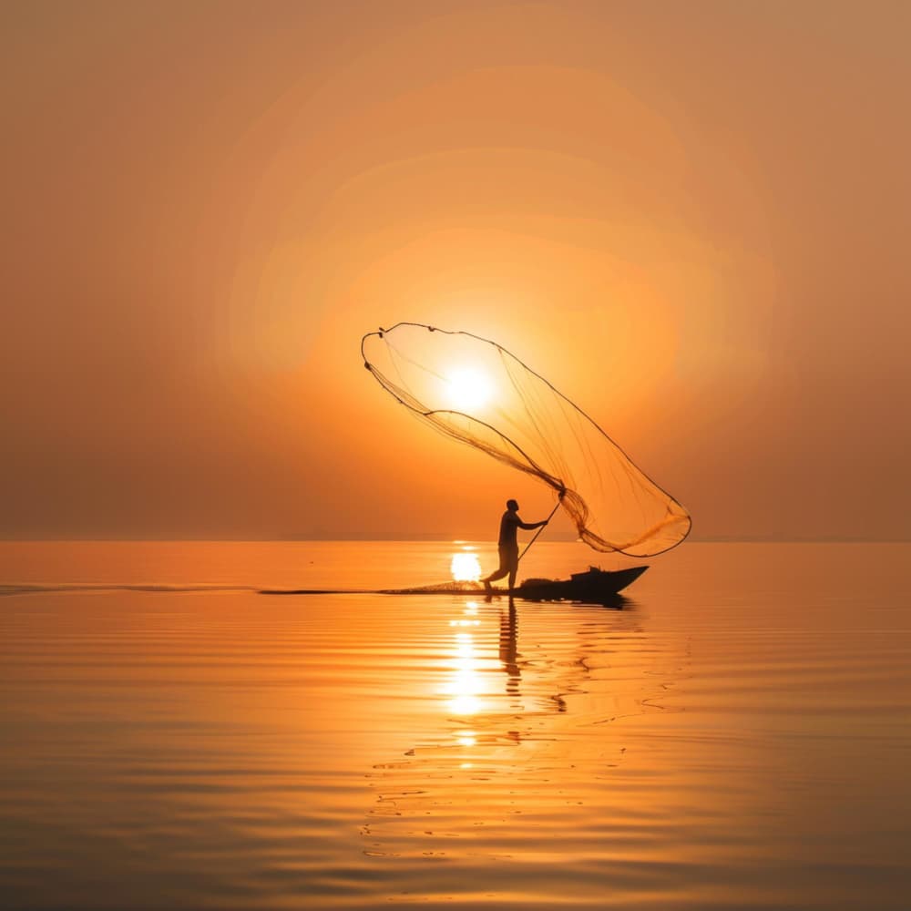 صياد في الماء