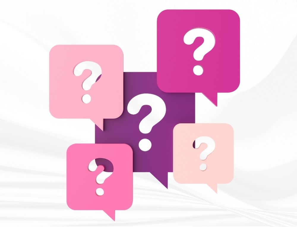 علامات استفهام ملونة