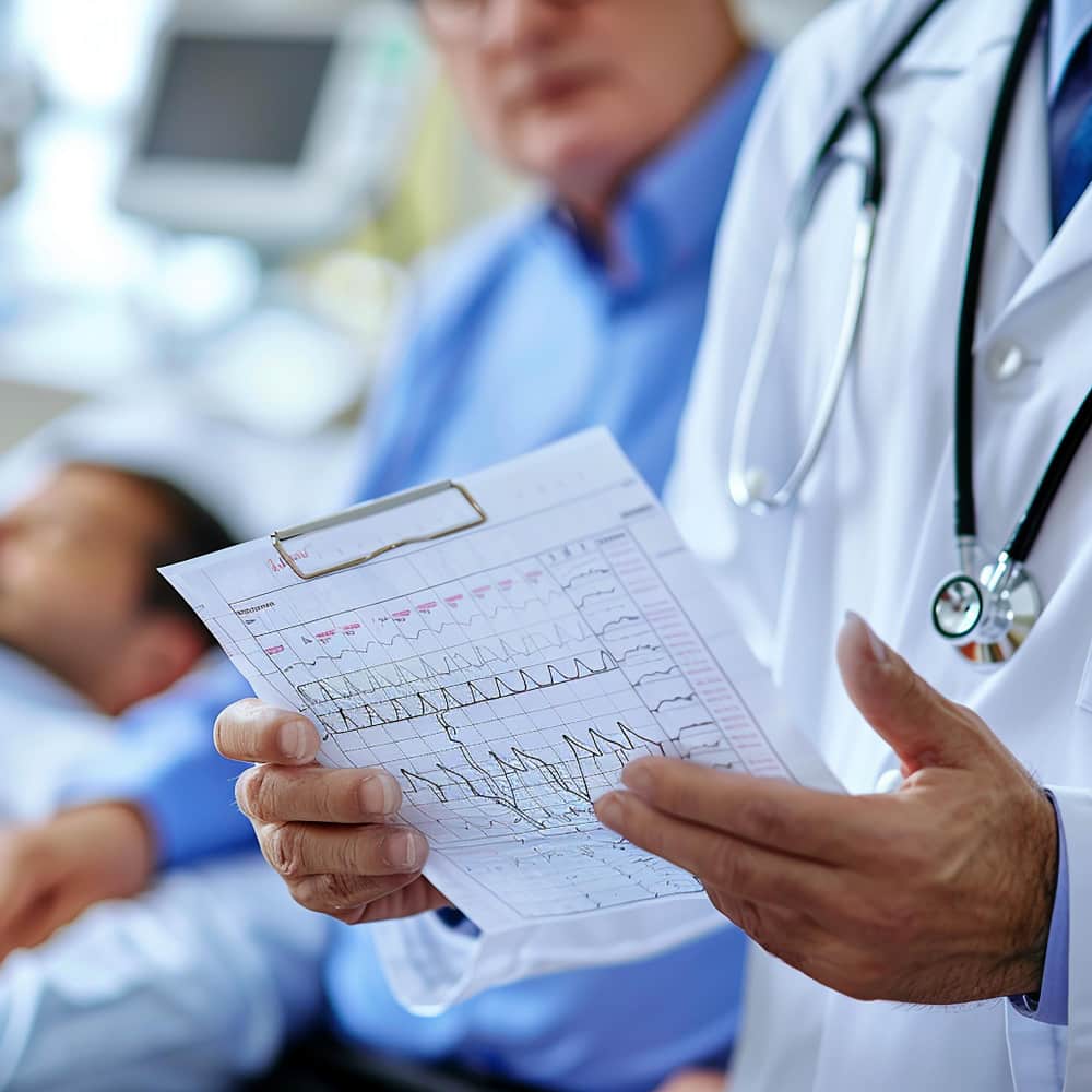 طبيب يحمل تقارير طبية