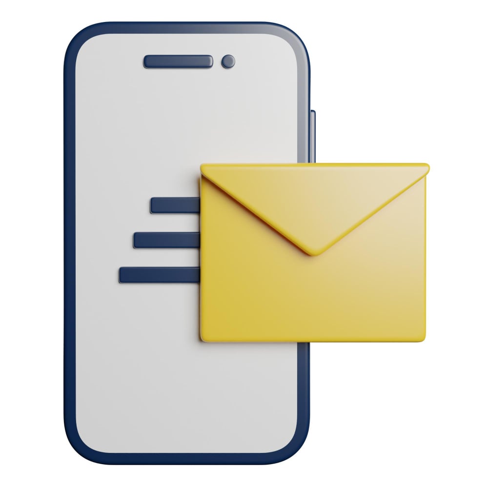 هاتف محمول وظرف رسالة