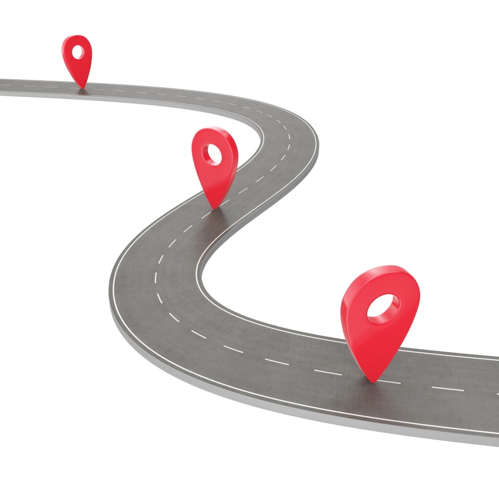 طريق سريع عليه علامات حمراء