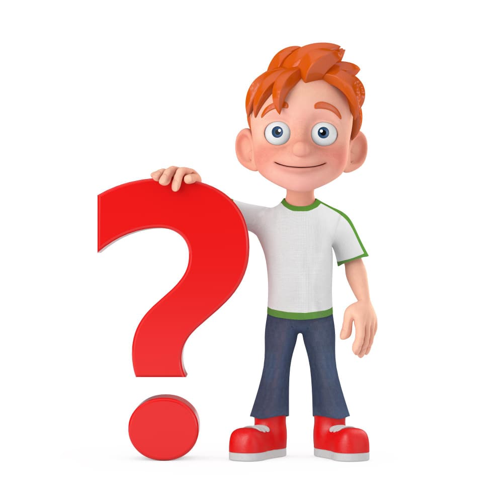 طفل يحمل علامة استفهام حمراء طفل يحمل علامة استفهام حمراء