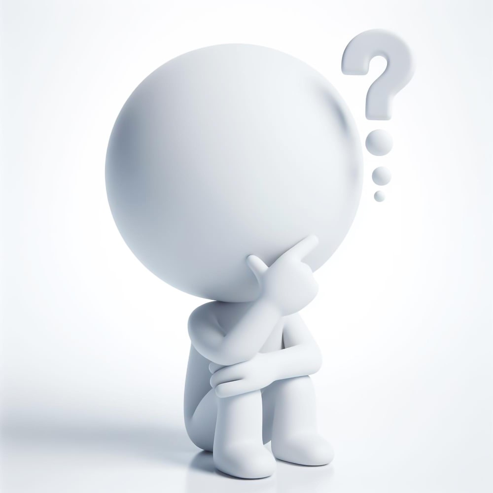 مجسم شخص يتساءل