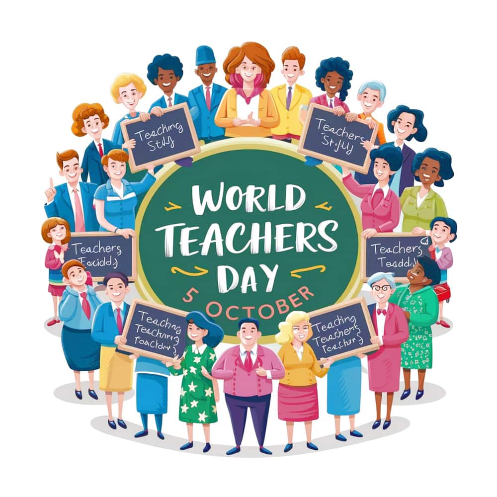 مجموعة معلمين في يوم المعلم