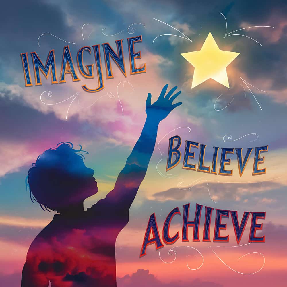 طفل يحاول الإمساك بنجمة طفل يحاول الإمساك بنجمة