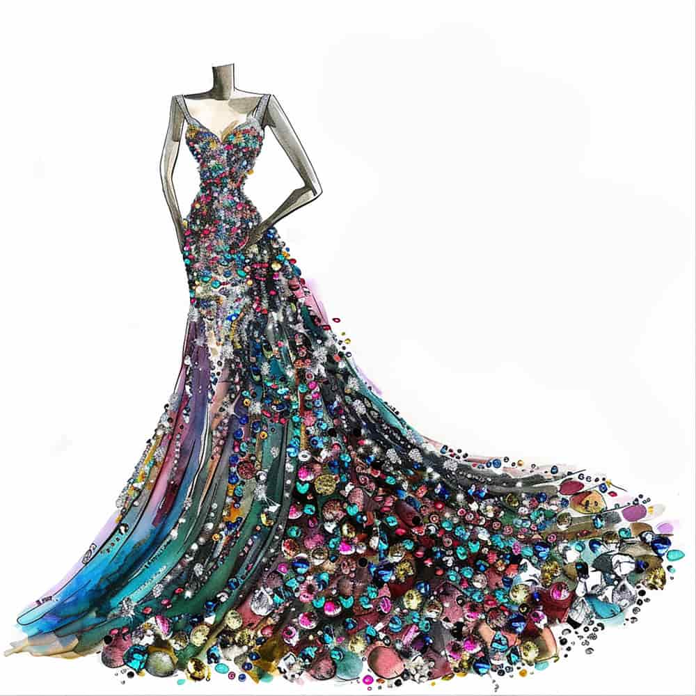 فستان ملون فستان ملون