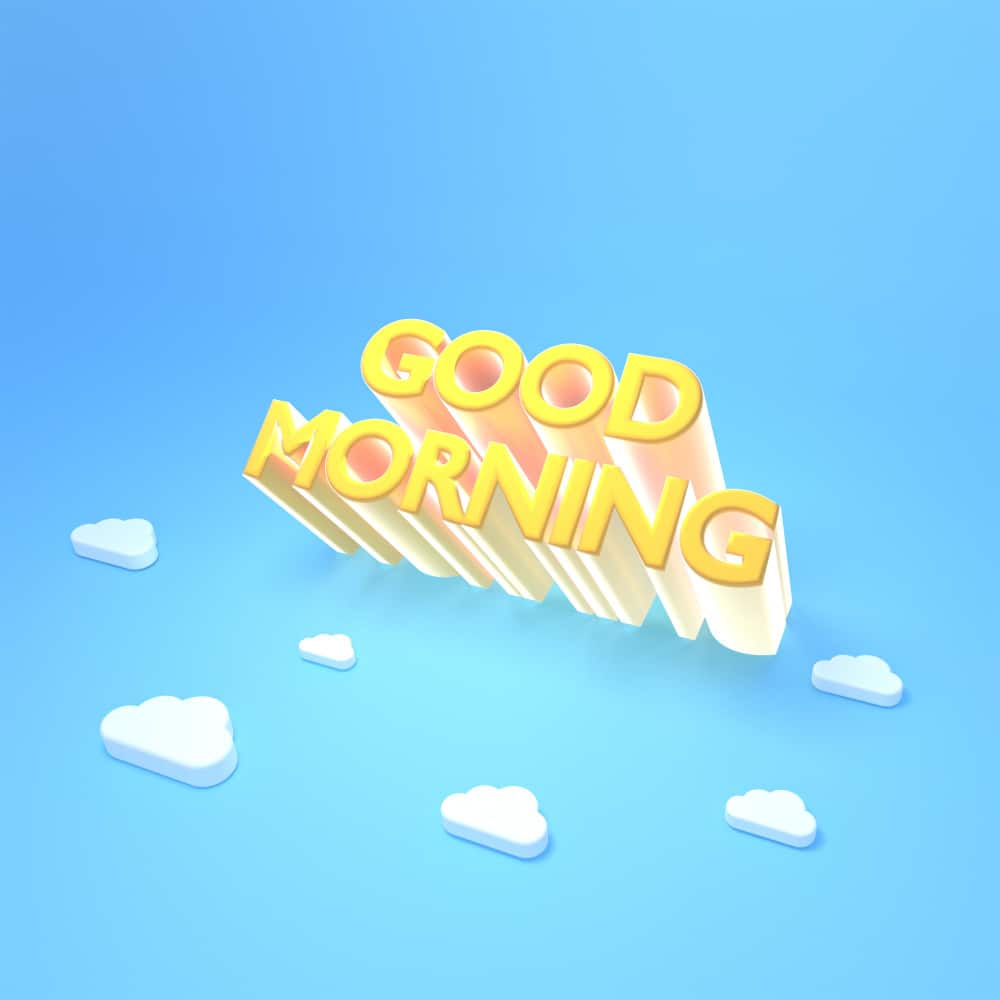 عبارة صباح الخير مكتوبة في السماء