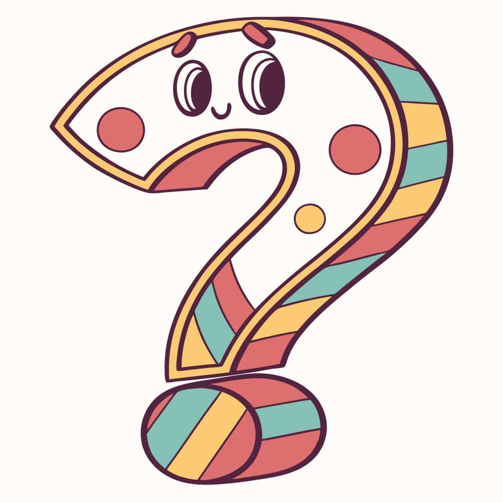 علامة استفهام بألوان مختلفة علامة استفهام بألوان مختلفة