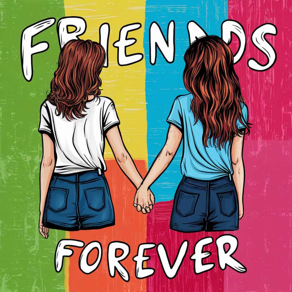 فتاتان يمسكان بيد بعضهما