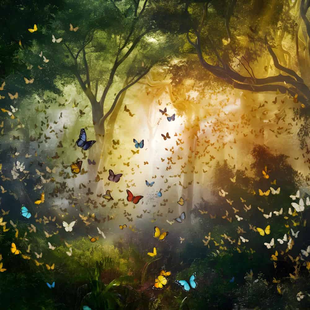 فراشات ملونة فراشات ملونة