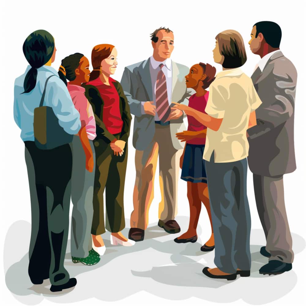 مجموعة أشخاص مجتمعين سويًا