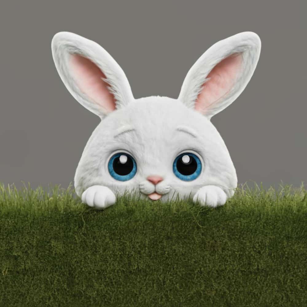 أرنب أبيض صغير