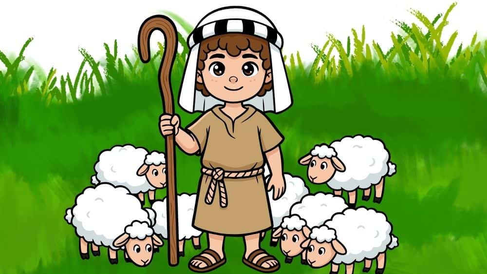 راعي مع أغنامه